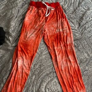 Women’s/ men’s red tie dye Budweiser sleep pants